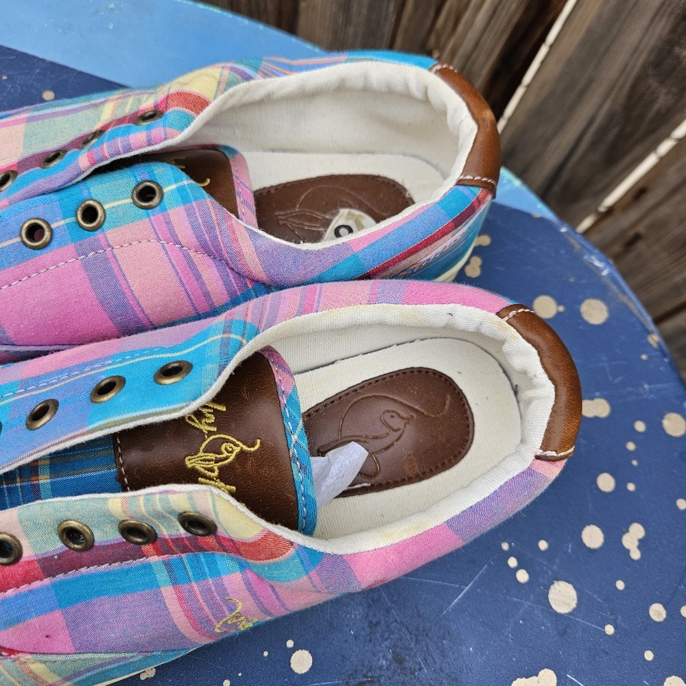 Baby Phat Colorful Plaid Sneakers Women Size 8 - Picture 8 of 16